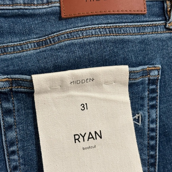 slide slit mid ride boot cut jeans size 31 Hidden jeans NWT Ryan style. - Picture 12 of 13